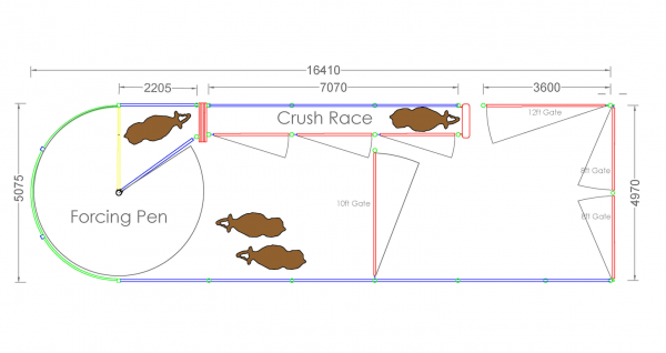 5m Sample Layout (3 Curved Panels)